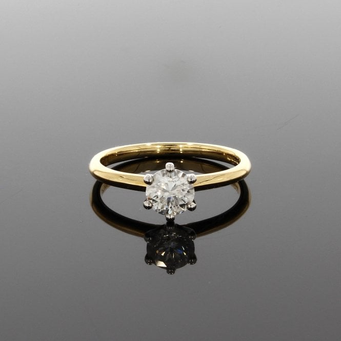 0.76ct Brilliant Cut Solitaire 18ct Yellow Gold Ring