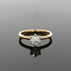 0.76ct Brilliant Cut Solitaire 18ct Yellow Gold Ring