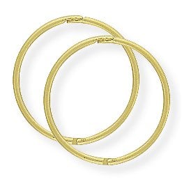 9ct 14mm Thin Hinged Sleeper Earrings