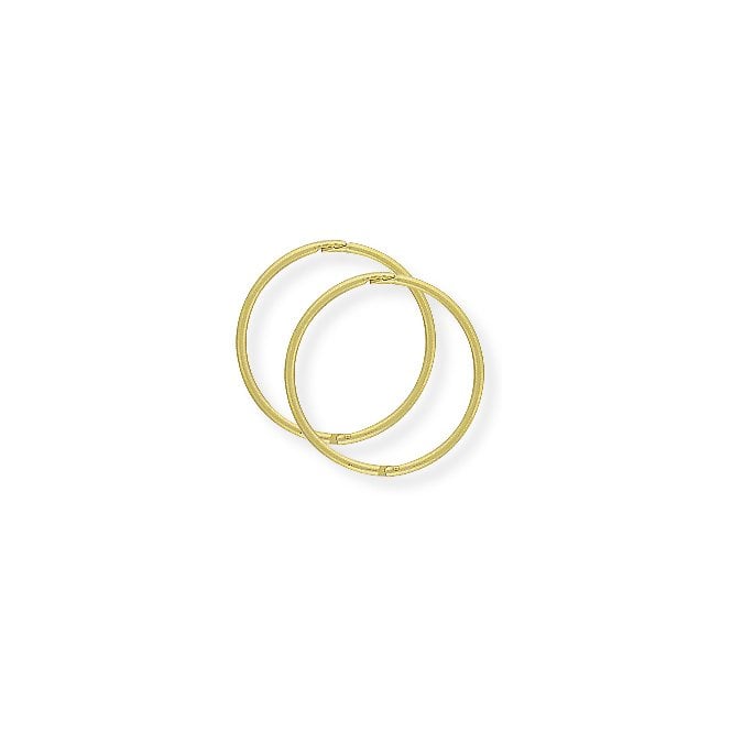 9ct 16mm Thin Hinged Sleeper Earrings