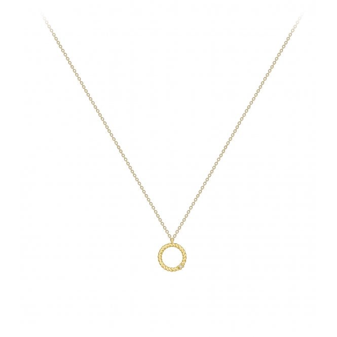 9ct Circle Diamond Necklace