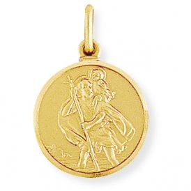 9ct Round St. Christopher Medallion