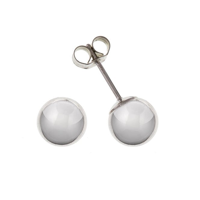 9ct White Gold 5mm Ball Stud Earrings AP4072 