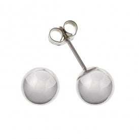 9ct White Gold 5mm Ball Stud Earrings AP4072 