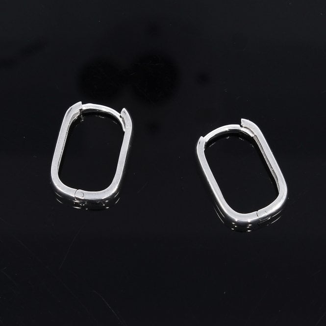 9ct White Gold Huggie Earrings