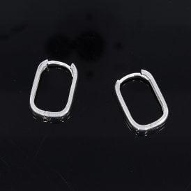 9ct White Gold Huggie Earrings