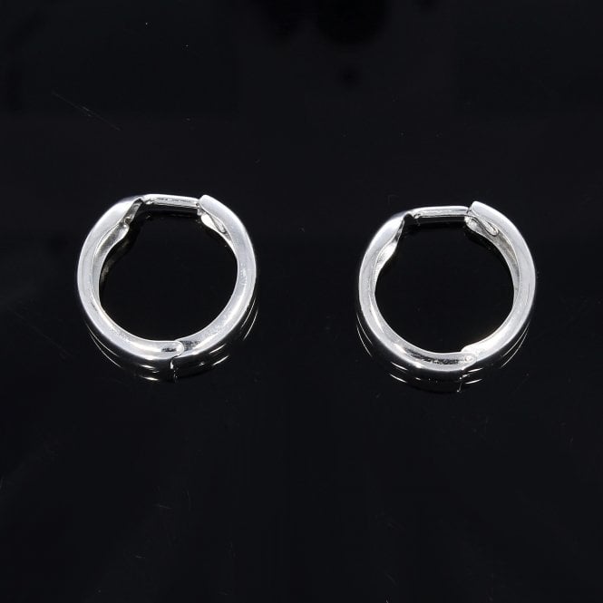 9ct White Gold Huggie Earrings
