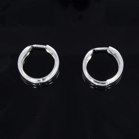 9ct White Gold Huggie Earrings