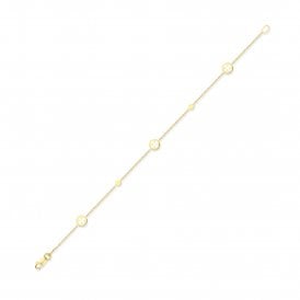 9ct Yellow Gold Clover Chain Bracelet