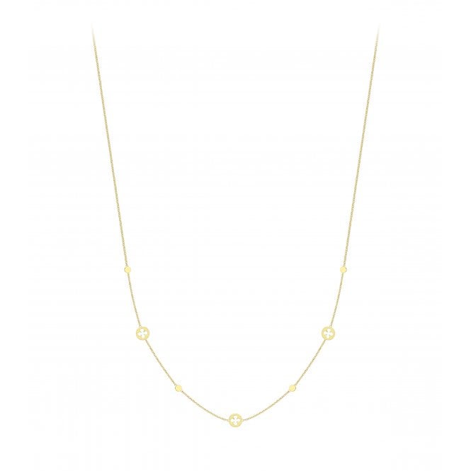 9ct Yellow Gold Clover Chain Necklace