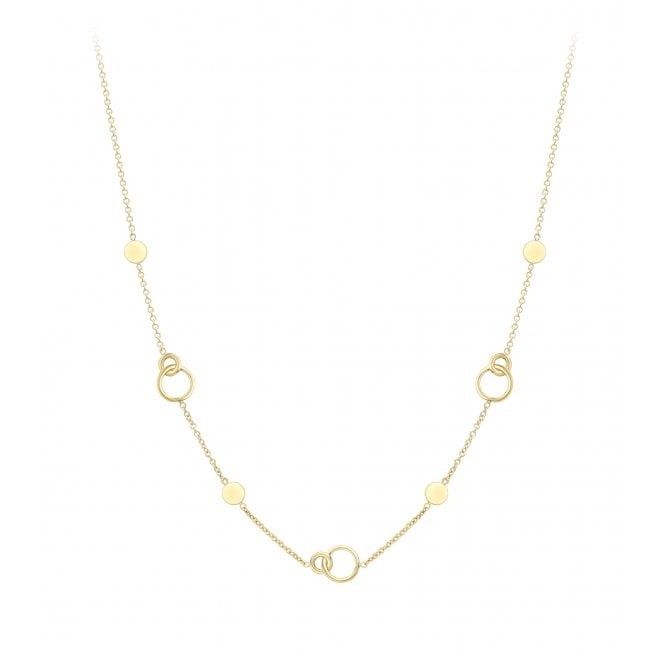 9ct Yellow Gold Disc Chain Necklace