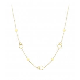 9ct Yellow Gold Disc Chain Necklace