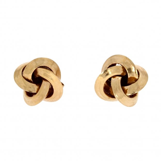 9ct Yellow Gold Large Knot Studs