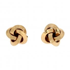 9ct Yellow Gold Large Knot Studs