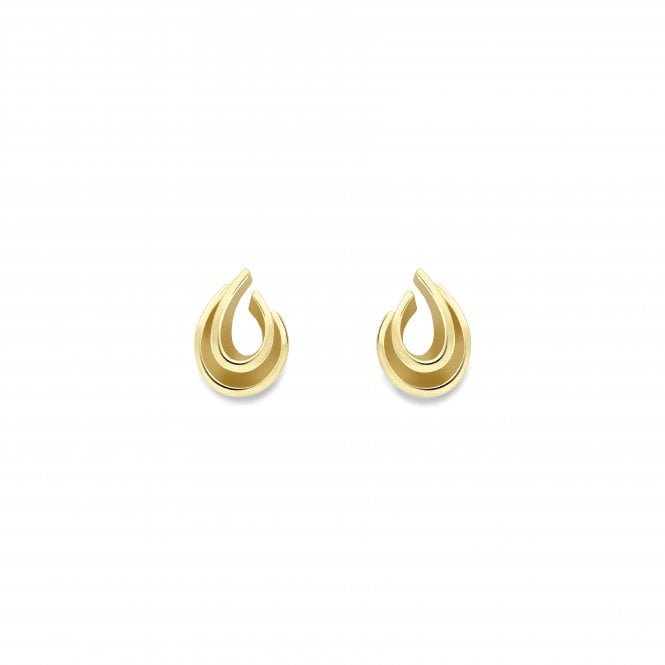 9ct Yellow Gold Tear Drop Stud Earrings