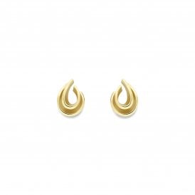 9ct Yellow Gold Tear Drop Stud Earrings