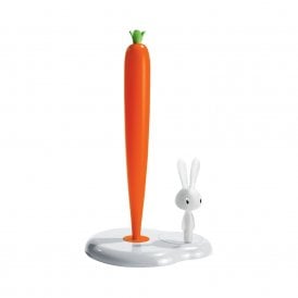 Bunny & Carrot White Kitchen Roll Holder (ASG42 W)