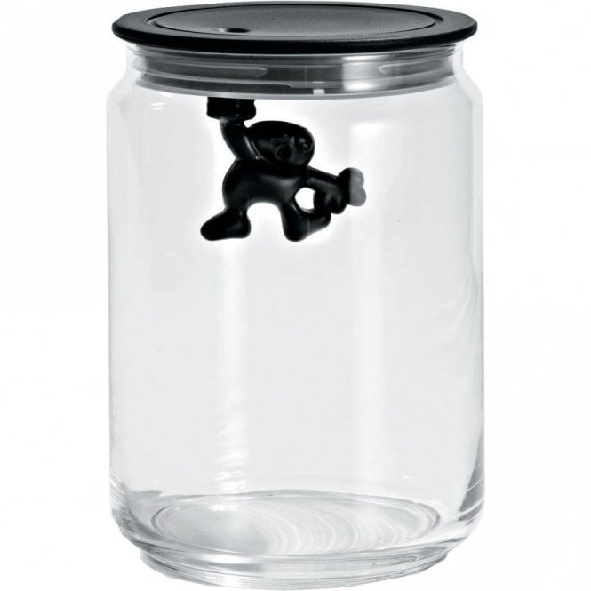 Alessi Gianni A Little Man Holding On Tight Jar Black (AMDR05 B)