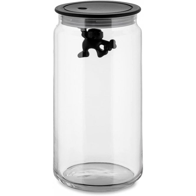 Alessi Gianni A Little Man Holding On Tight Jar Light Black (AMDR06 B)