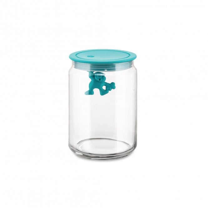 Alessi Gianni A Little Man Holding On Tight Jar Light Blue (AMDR04 AZ)
