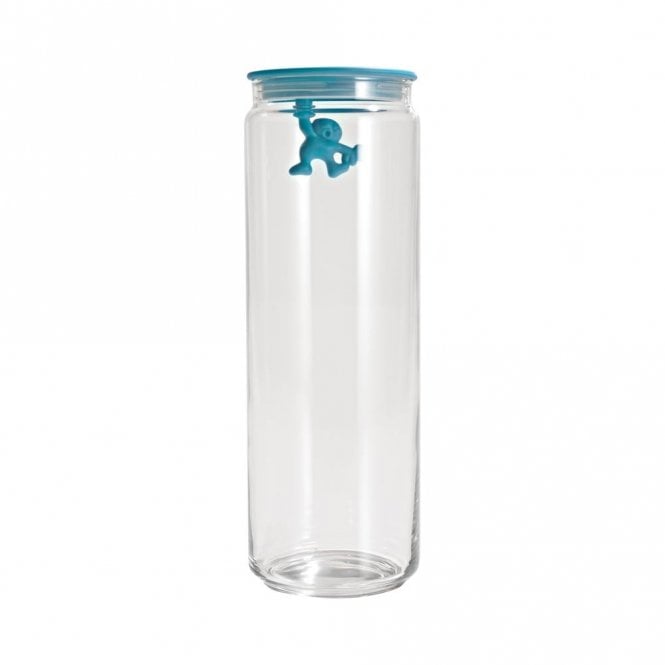 Alessi Gianni A Little Man Holding On Tight Jar Light Blue (AMDR08 AZ)