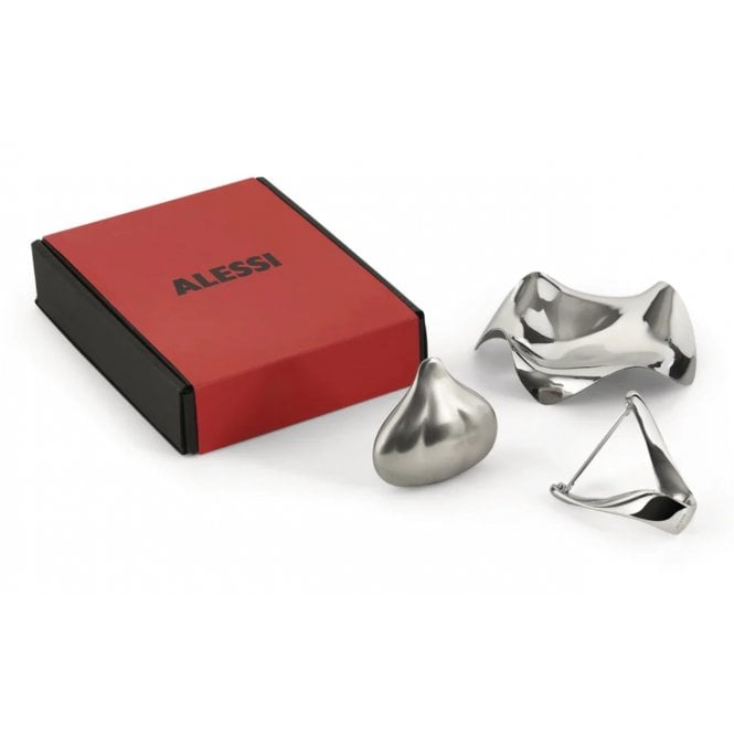 Alessi Kitchen Gift Set KITCHSET Sfrido Peeler (VS02) Savon Du Chef Odor Remover Soap (FGO04) BLIP Spoon Rest (PG02)