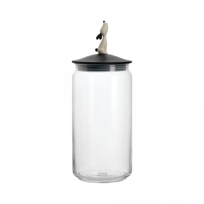 Alessi Lula Dog Food Jar Black (AMMI21 B)
