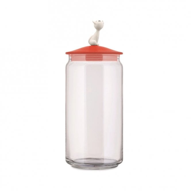 Alessi Mio Cat Food Jar Red Orange (AMMI22 RO)