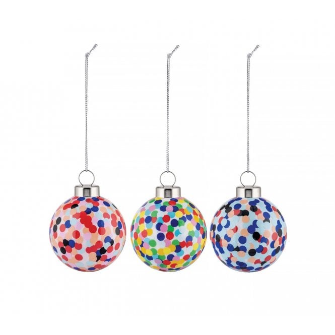 Alessi Proust Set of 3 Christmas Baubles (AM43SET3)