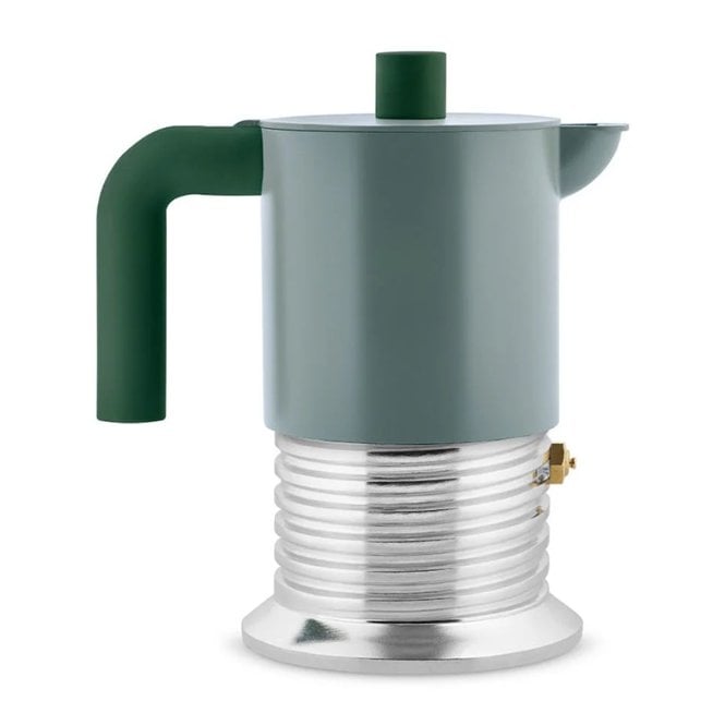 Alessi Vite Espresso Coffee Maker Sage Green 3 Cups PM01/3 GR