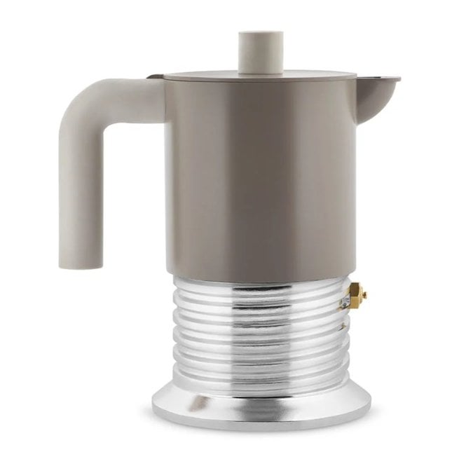 Alessi Vite Espresso Coffee Maker Warm Grey 3 Cups PM01/3 WG