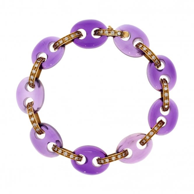 Amethyst 18ct Diamond Bracelet