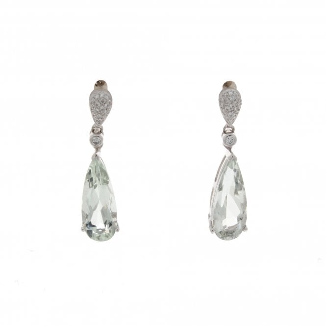 Amethyst 9ct White Gold Earrings