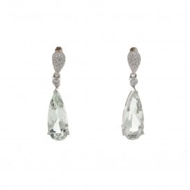 9ct White Gold Earrings