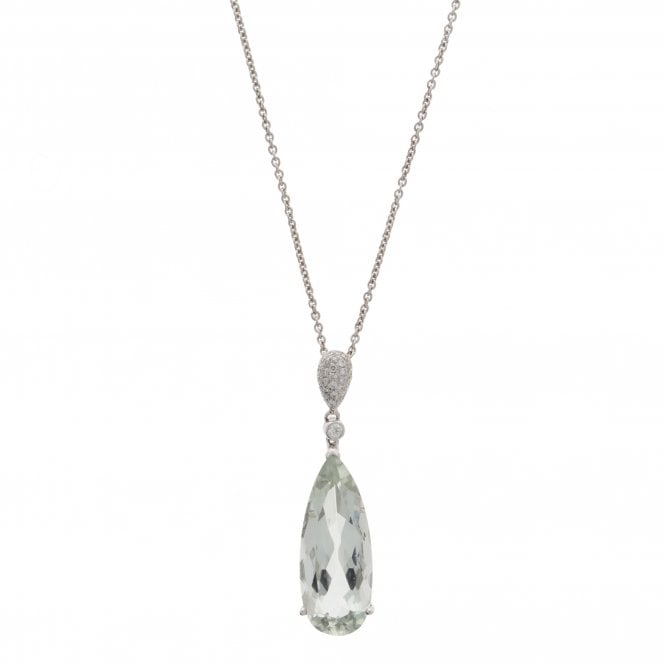 Amethyst 9ct White Gold Pendant