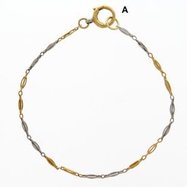 18ct Yellow Gold & Platinum Bracelet