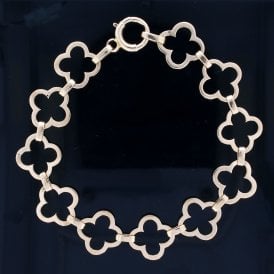 1913 15ct Yellow Gold Clover Bracelet