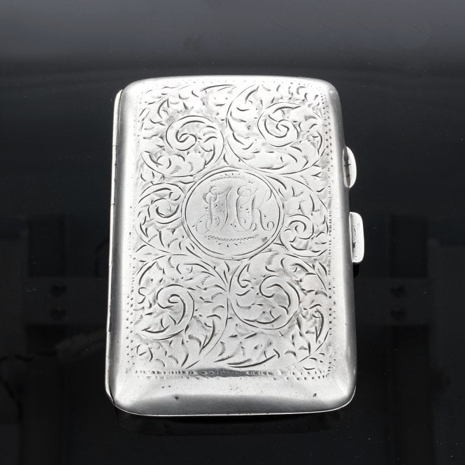 Antique 1918 Sterling Silver Cigarette Case 