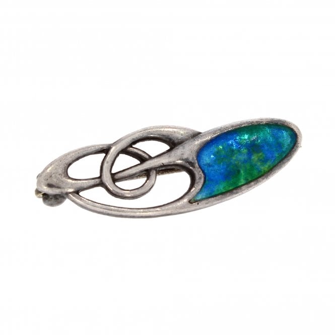 Antique Art Nouveau Floral Design Silver Brooch