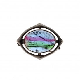 Art Nouveau Iridescent Silver Brooch