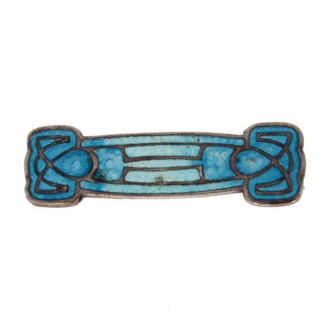 Antique Art Nouveau Silver Scroll Brooch