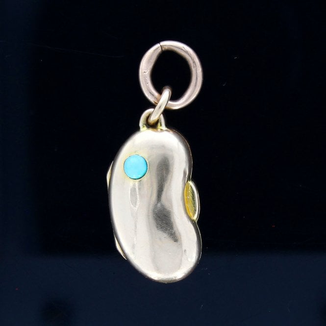 Antique Victorian Gold Bean Shaped Locket Pendant