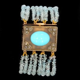 14ct Turquoise & Diamond Bracelet