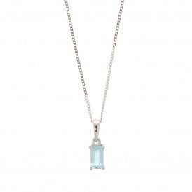 9ct White Gold Pendant Necklace 