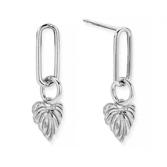 ChloBo Leaf Heart Link Earrings SEL3240 