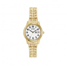 Eco-Drive White Dial YGP Expansion Bracelet EW3152-95A