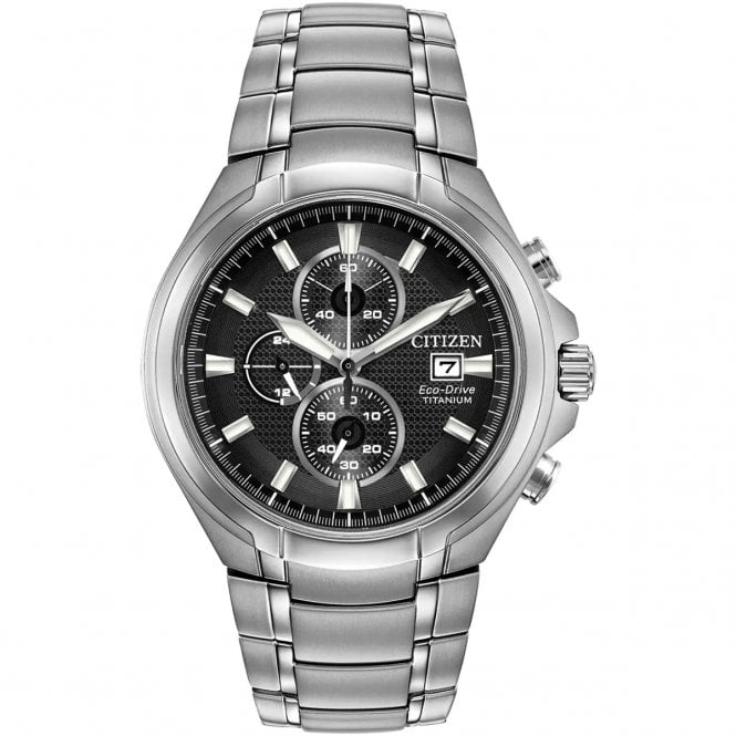 Citizen Watch Gents Super Titanium Black Dial Chronograph CA0700-86E