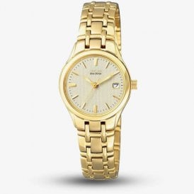 Ladies Eco-Drive Champagne Dial YGP Bracelet EW1262-55P