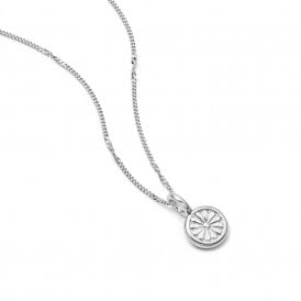 Daisy Bloom Mini Pendant Necklace DN01_SLV