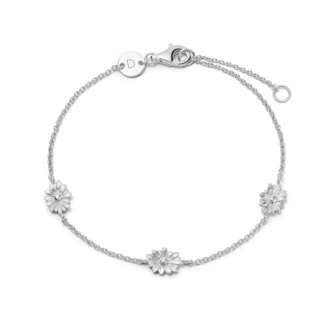 Daisy Chain Flower Bracelet DBBR01-SLV